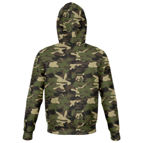 Military top camo hoodie