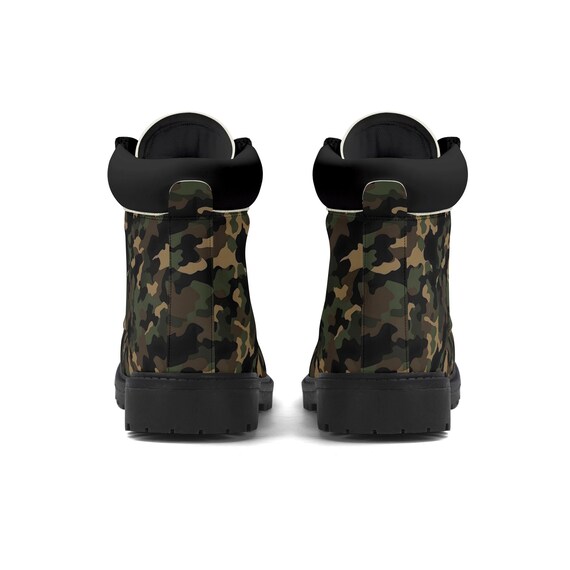 Men\'s Camouflage Waterproof Leather synthetic Boots Amazon.com | R RUNFUN Men main image 3
