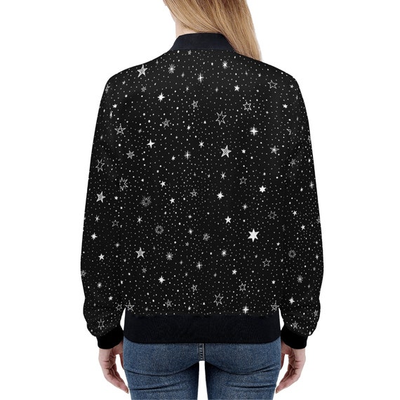 ジャケット OFF WHITE Women Jackets OWGE02AS25FAB0010110 Black Off-White Meteor Moon Bomber Jacket | Black | FARFETCH