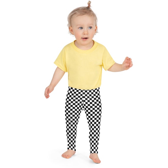Buy Checkered Kids Girls Leggings, Black and White Check Tweens Teens  Toddler Children Cute Printed Yoga Pants Fun Tights Gift Online in India 