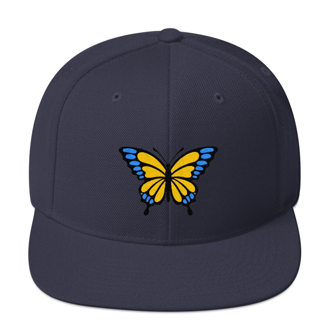 Monarch Butterfly Embroidered Hat Snapback Baseball Garden Etsy