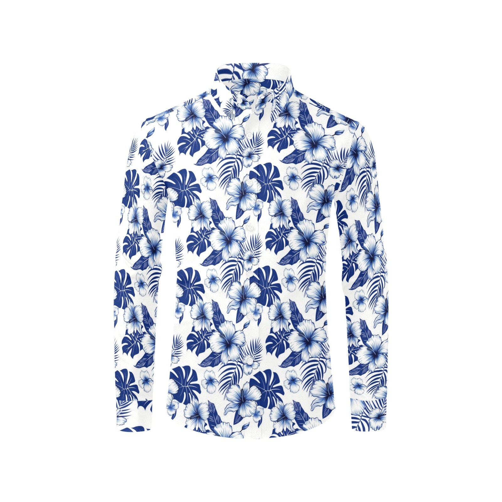 white and blue dress shirt Men's Slim Fit Blue and White Striped Dress Shirt Size N4 main image 0