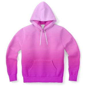 Roze ombre hoodie, schattige pastel warme gradiënt tie-dye trui mannen vrouwen volwassen esthetische grafische katoenen casual hooded sweater met zakken