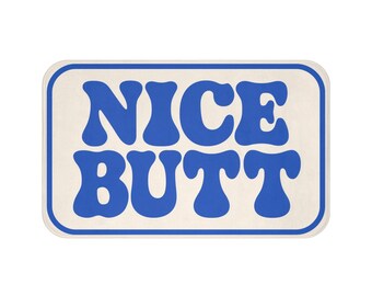 Nice Butt Bath Mat, Funny Bum Memory Foam Cute Shower Bathroom Decor Non Slip Floor Large Small Washable Quick Dry Luxury Rug