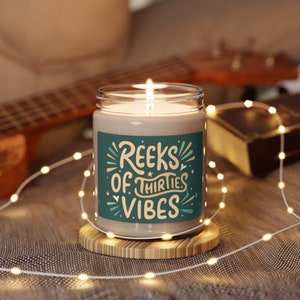 30th Birthday Gift Funny Candle, Thirties Vibes Girl Guy Men Women Her Him Decor Smells Turning Dirty Thirty Years Old Party Favors