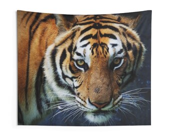 Tapiz tigre, naturaleza interior animal pared arte colgante impresión tapices, gran gato Tiger Dorm Decor regalo