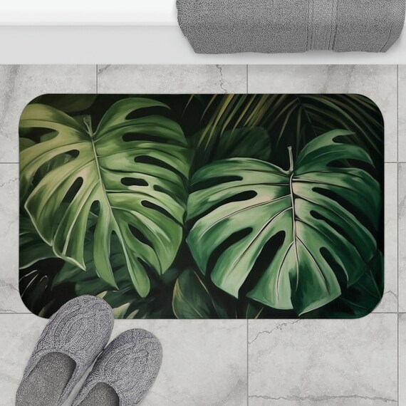 Monstera Bltter Badematte, Tropical Green Dusche Badezimmer Dekor  rutschfest Boden Memory-Schaum Mikrofaser gro klein waschbar Teppich -  Etsy sterreich