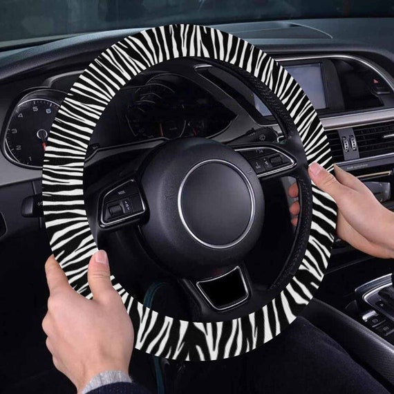 Zebra Lenkrad Abdeckung mit AntirutschEinsatz, Schwarz Weiß Streifen Animal  Print Auto Wrap Protector Damen Herren Zubehör -  Schweiz