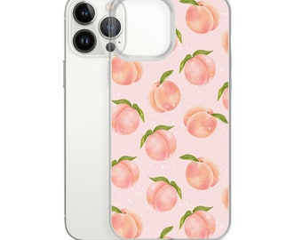 ピーチ iPhone 17 16 15 14 Pro Max ケース、オレンジ ピンク フルーツ