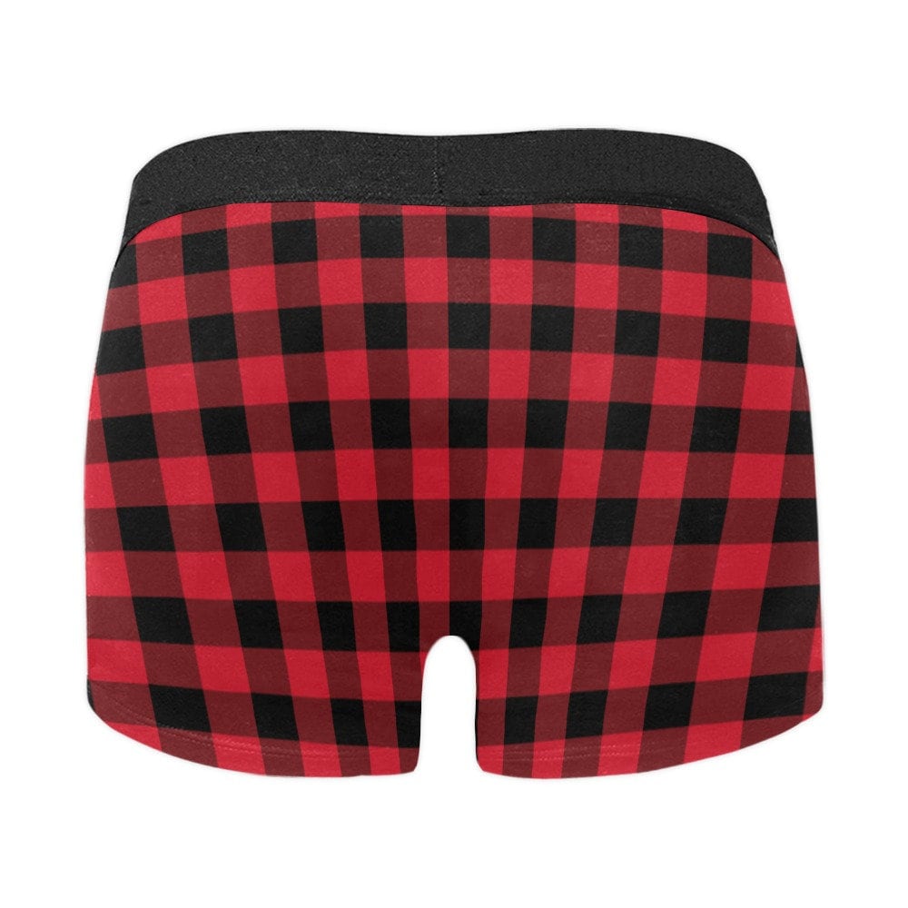 Buffalo Plaid Print Men Boxer Briefs, Red Black Underwear Funny Sexy  Anniversary Gift Idea for Him Honeymoon Birthday Plus Size -  Canada