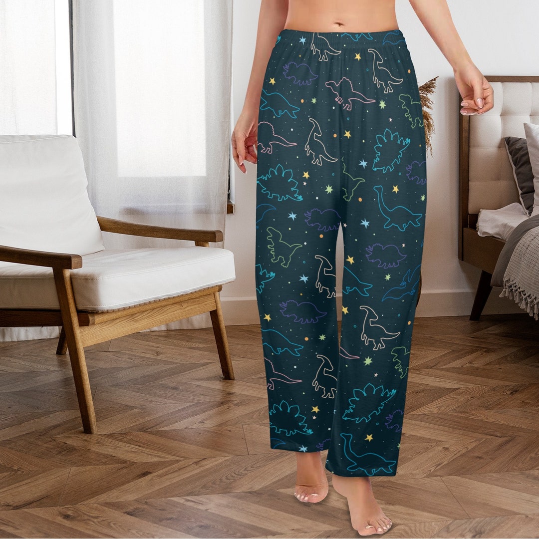 Women Santa Dinosaur Printed Top and Pants Set