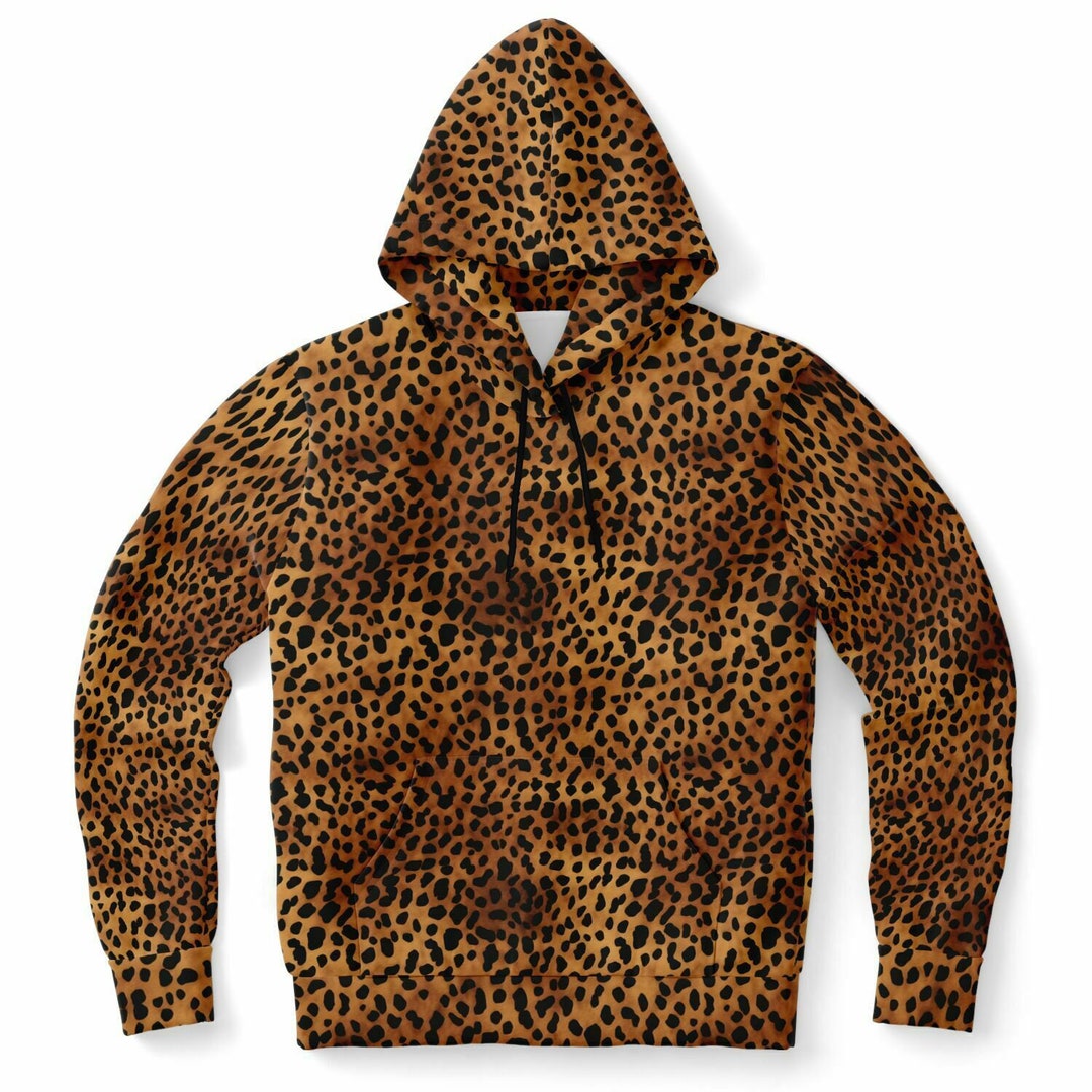 Buy Leopard Print Hoodie, Animal Cheetah Pattern Pullover