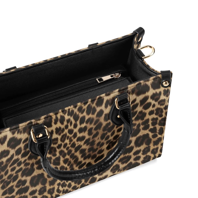 Leopard Shoulder Purse, Animal Cheetah Print Brown Crossbody Vegan