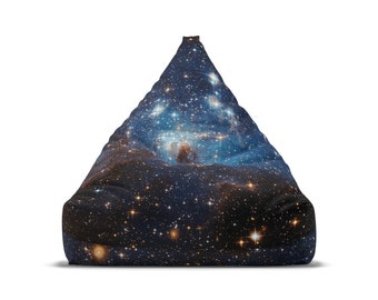 ギャラクシースペースビーンバッグチェアカバー、スター家具大人子供用小型大型チェアソファアパートメントファンキーラウンジ子供用ティーン寮装飾プーフ