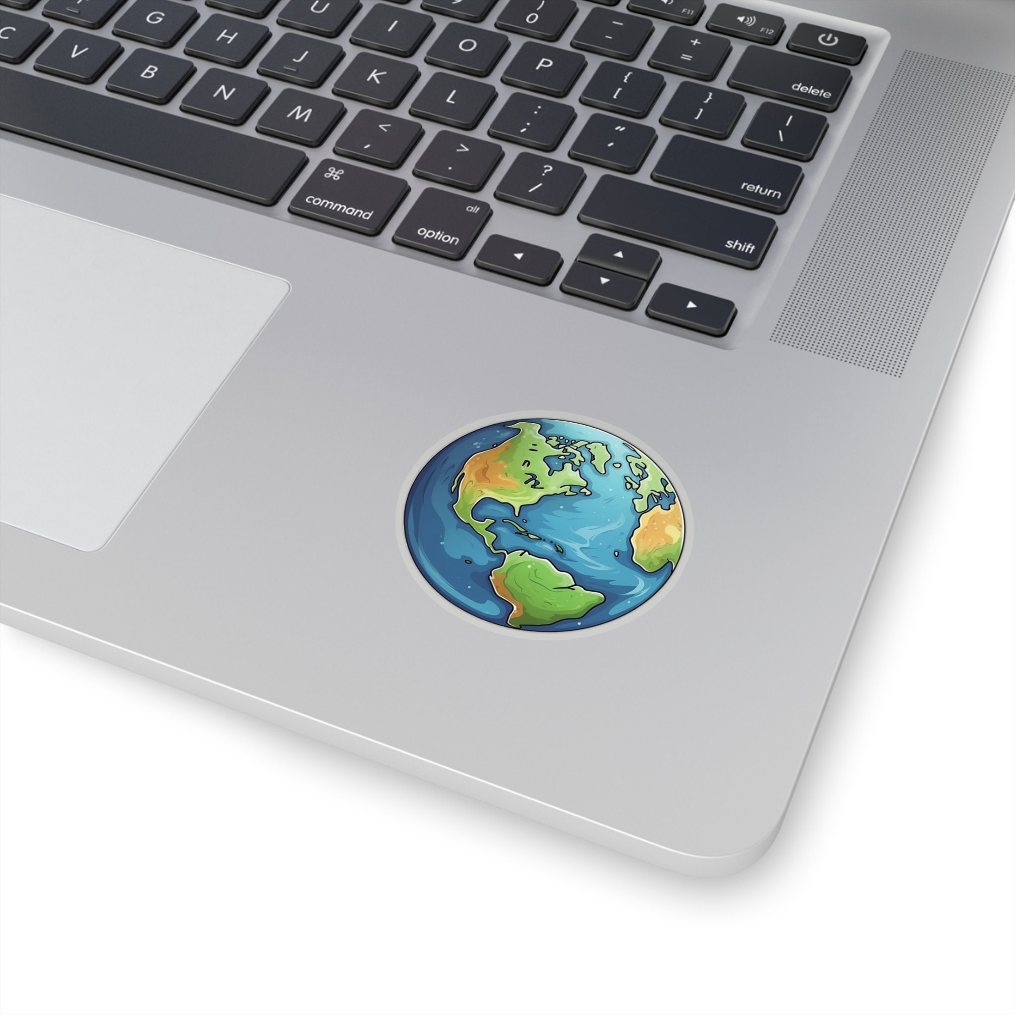 Planet Earth Sticker Decal, Blue Art Vinyl Laptop Cute Waterbottle ...
