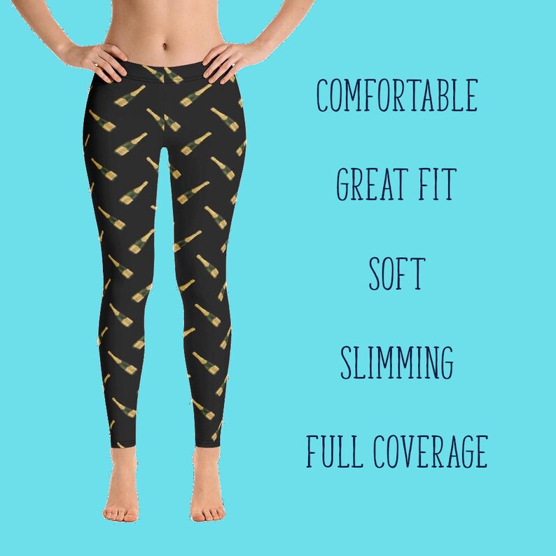 Party Workout Bride Champagne Bottle Print Leggings Printed Yoga Pants Bridesmaid Leggings for Women Plus Size Running Pants