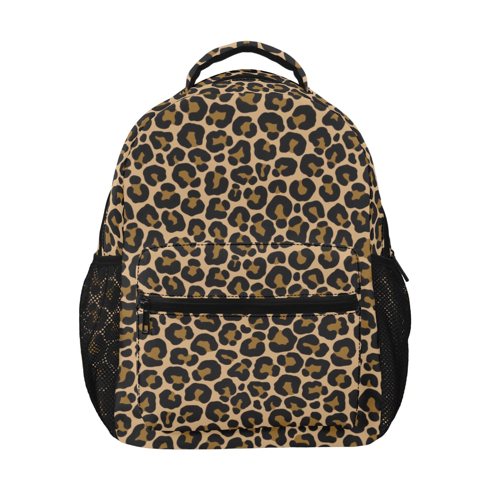Leopard Backpack, Animal Print Cheetah Brown Men Women Kids