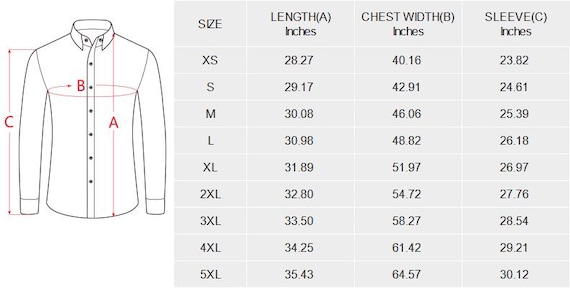 men's dress shirt sizes chart Mens Measurement Guide with Size Fashion2Apparel a front button fastening Dress Shirt Size Chart |