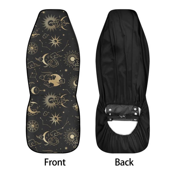 Sun & Moon Car Seat Covers: Universal Fit, Polyester, Set Of 2 - View #2