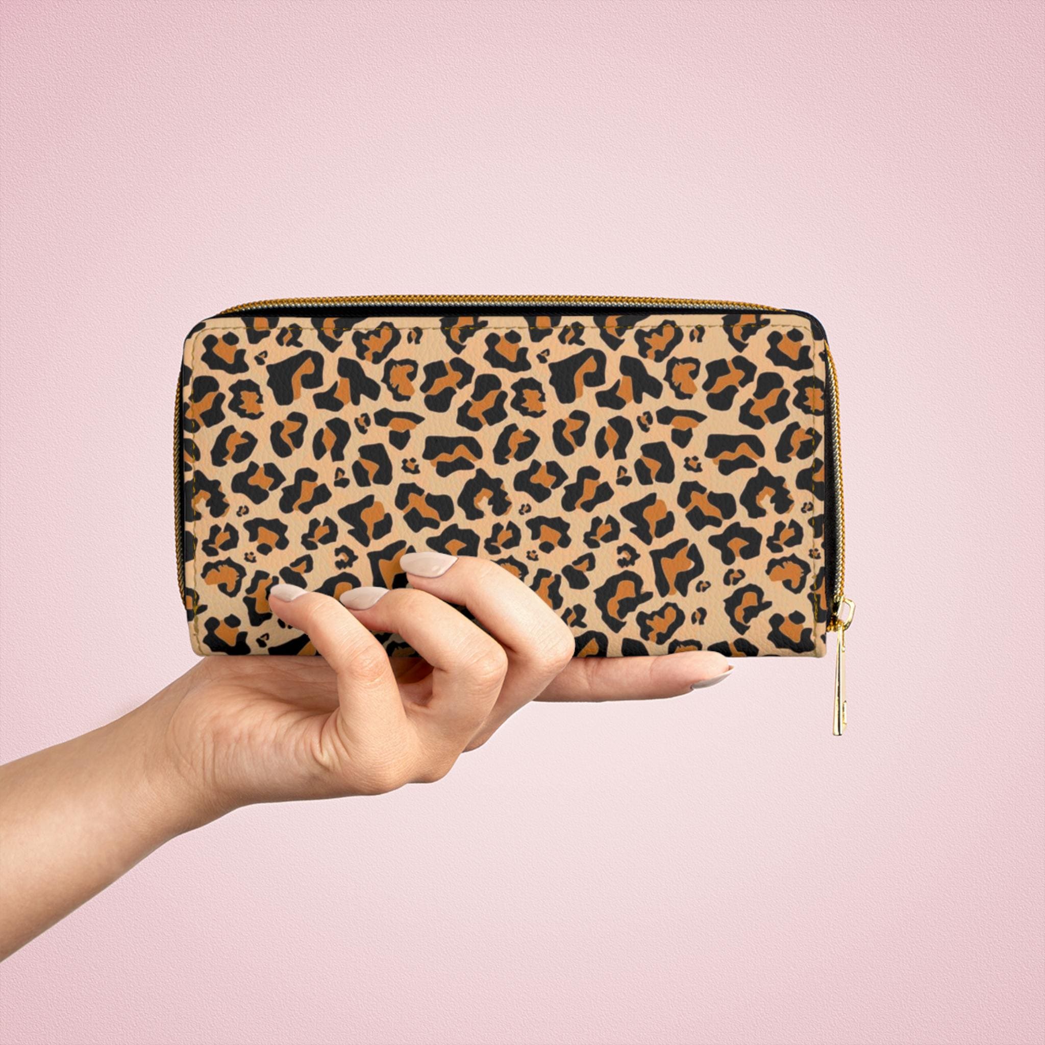 KASESSS 2 Pezzi Stampa Leopardata Portafoglio Schermato Donna, Compatto In Pu Porta Carte Di Credito Schermato Fisarmonica, Cerniera Portatessere Donna Con Rfid 9 Scomparti E 2 Scomparti Per Contanti