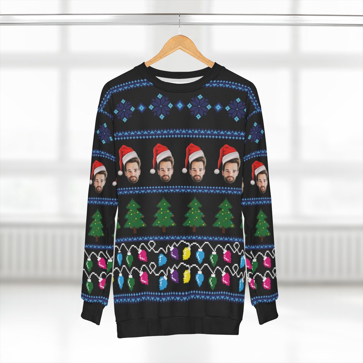 Ugly Christmas Sweater Custom Faces Sweatshirt Funny Selfie | Etsy