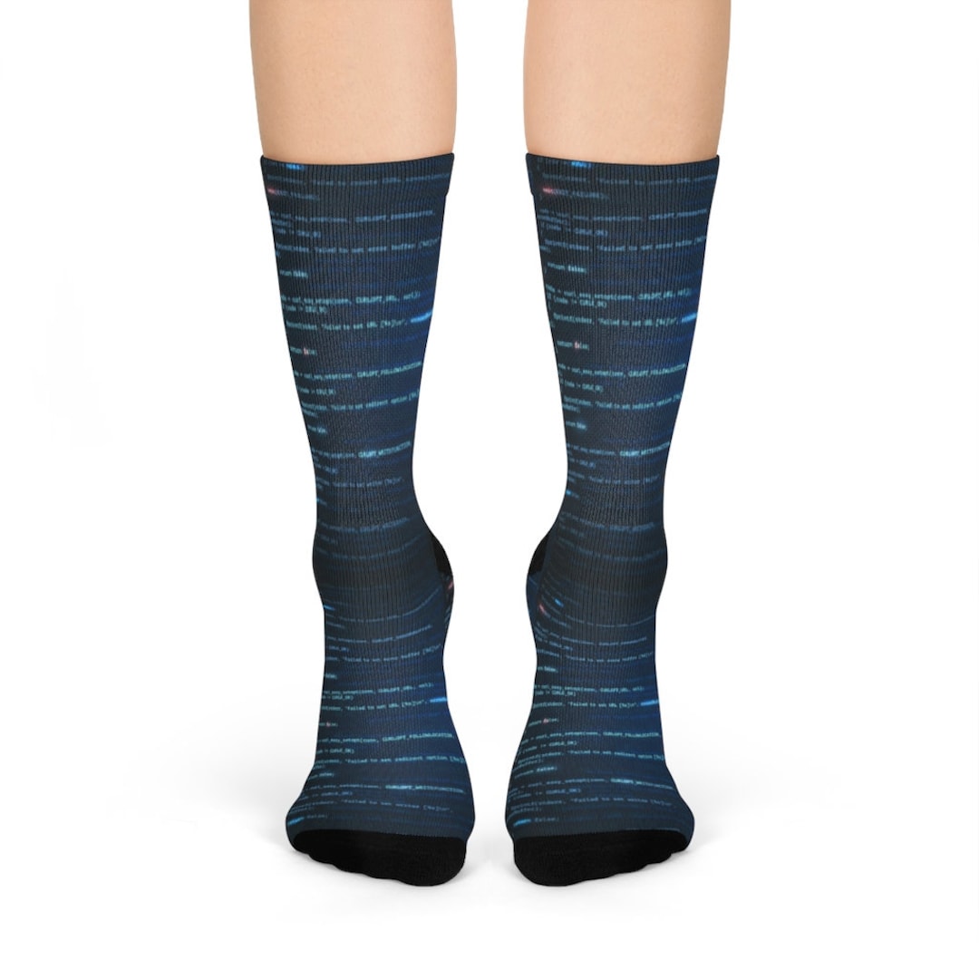 Computer Coding Socks, Software Engineering Programming Crew Women Men