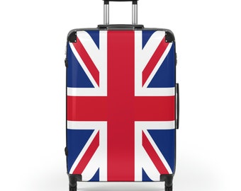UK Flag Suitcase Luggage, Union Jack England Carry on With