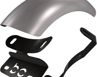 Triumph Bonneville Bobber Rear (ALUMINUM) Fender Combo Kit (Rear Fender + Fender Bracket (Top) + Fender Bracket (Bottom)