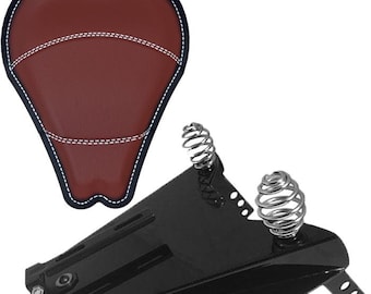 Yamaha V-Star Dragstar XVS1100 Leather Solo Seat Bobber Conversion Kit (13" ANTIQUE)
