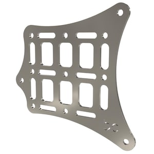 Universal External Saddle Bag Mounting Bracket and Straps (Raw Steel)