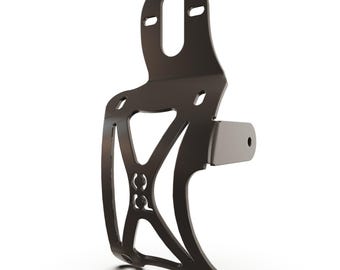 Triumph Bonneville T100 T120 Vertical License plate bracket (CURVED) w/Brake Light