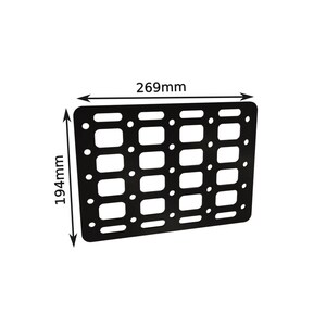 Multi-FIT Taktisk Rigid Molle Panel (#6) 269 mm x 194 mm (RÅSTÅL)