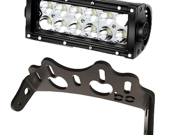 3D LEDライトバーヘッドライトユニット マルチフィット LED ライトバー ヘッドライトブラケット (穴) + LED 7