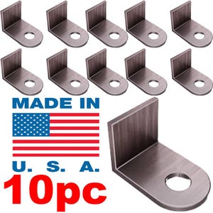 10 unidades) Escuadra angular de acero para soldar de 90 grados (pestañas de 2 pulgadas x 1,5 pulgadas) (1 pulgada de ancho) (1/8 de pulgada de espesor)