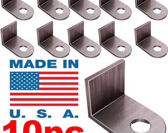 10PCS) Weld On Steel Angle 90 Degree L Bracket (2 Inch x 1.5 Inch Tabs) (1 Inch Wide) (1/8 Inch thick)