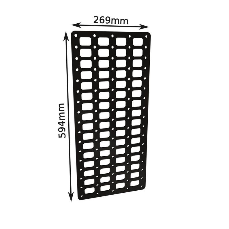 Multi-fit Tactical Rigid Molle Panel (#2) 269mm X 594mm (powder Coated ...