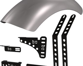 Triumph America / SpeedMaster Rear (ALUMINUM)Fender Combo Kit (Rear Fender + Fender Brackets + Struts)
