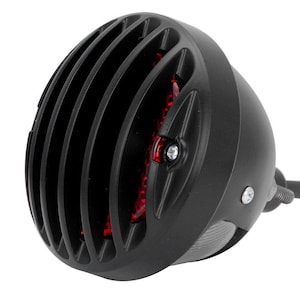 Round Finned Grill Bobber Brake Light