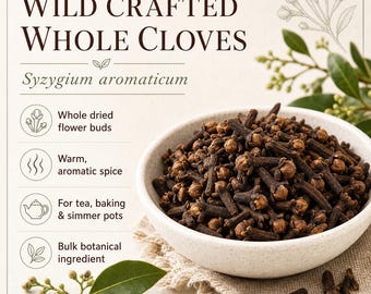 Whole Cloves | Syzygium aromaticum | Culinary Spice & Herbal Tea Ingredient | Wild Crafted