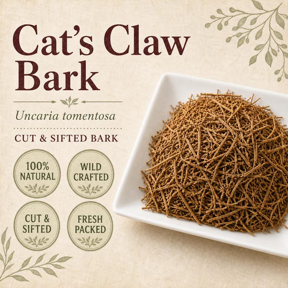 Cat's Claw Bark | Uncaria tomentosa | Cut & Sifted Botanical Ingredient |Wild Crafted
