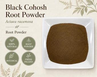 Black Cohosh Root Powder | Cimicifuga racemosa | Fine Ground Botanical Powder | Wild Crafted