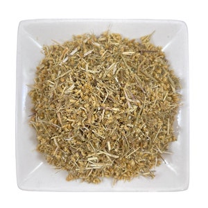 Organic Yarrow Flower: Cut & Sifted Herbal (Achillea millefolium)