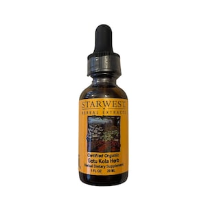 Organic Gotu Kola Extract Herbal Tincture (Centella asiatica) + Free Shipping in USA