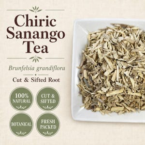 Chiric Sanango | Brunfelsia grandiflora | Peruanskt snittat och siktat te | Vilttillverkat