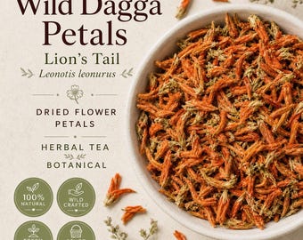 Wild Dagga Petals | Lion's Tail (Leonotis leonurus) | Dried Flowers | Wild Crafted