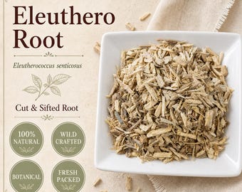 Eleuthero Root | Eleutherococcus senticosus | Cut & Sifted Herbal Botanical | Wild Crafted