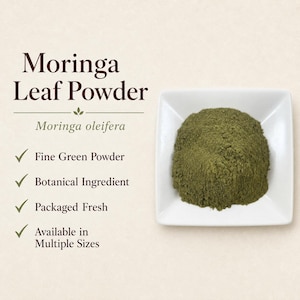 Polvo de hojas de moringa / Moringa oleifera / Ingrediente botánico / Recolectado en la naturaleza imagen 3