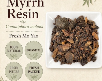 Myrrh Resin | Commiphora myrrha | Aromatic Natural Pieces | Mo Yao | Wild Crafted