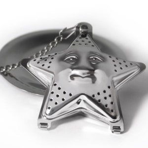 Herbal Tea Strainer Star Shaped (Stainless Steel - Mesh Ball) 2&quot; + Free Shipping in USA