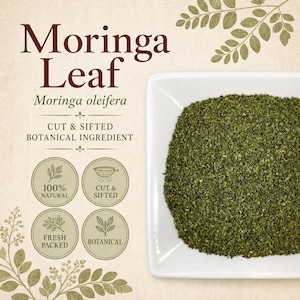 Moringa Blatt | Moringa oleifera | Geschnitten & Gesiebt | Kräutertee Zutat | Wilde Handarbeit
